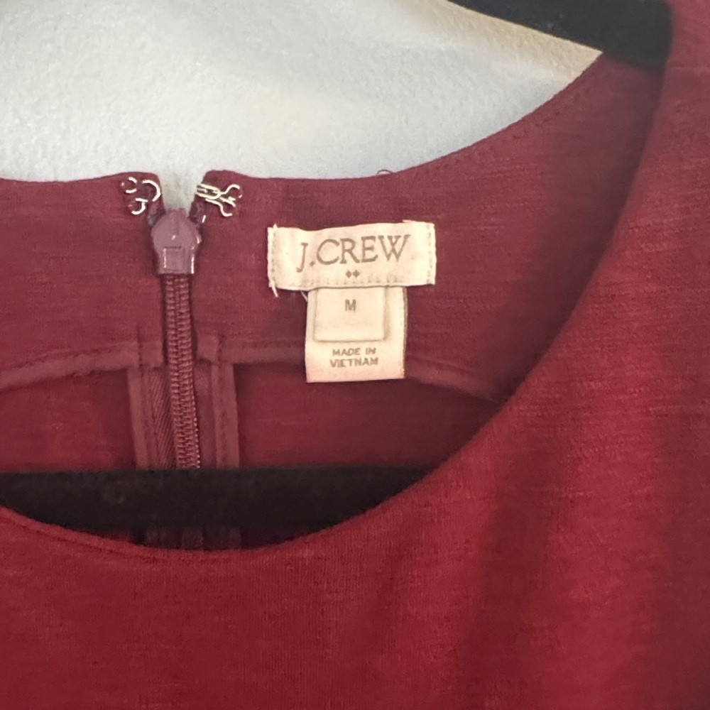 Elegant J. Crew Burgundy Sleeveless Dress - Picture 4 of 8